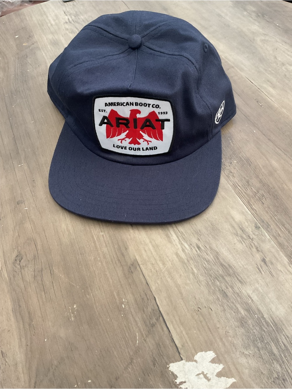 Ariat Navy Hat with Red and White Patch - Picture 2 of 5